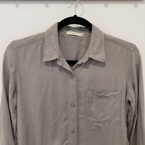 Grey Talula Super Soft Button Up Size XS - Picture 2 of 2